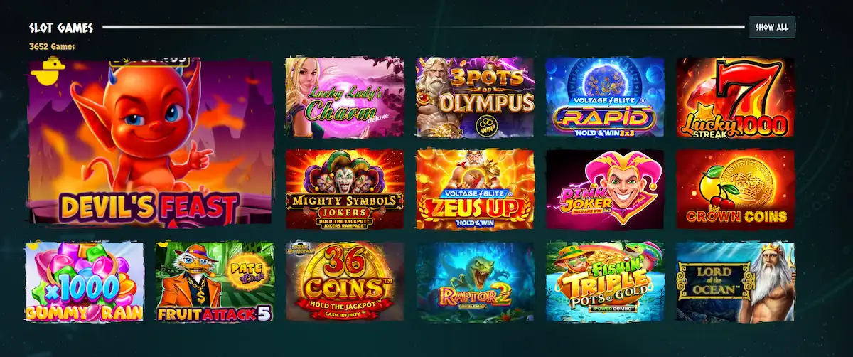 Übersicht der Spielautomaten im Nords Casino Slot-Katalog